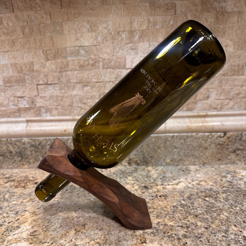 Unique wine bottle holder from Argentina